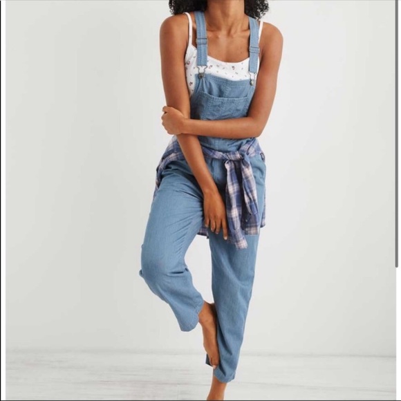 aerie Denim - Aerie striped railroad overalls size XS